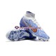 Ouro Azul Branco Nike Air Zoom Mercurial Superfly IX Elite FG Chuteiras de futebol