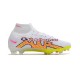 Rosa Amarelo Branco Nike Air Zoom Mercurial Superfly IX Elite FG Chuteiras de futebol
