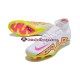 Rosa Amarelo Branco Nike Air Zoom Mercurial Superfly IX Elite FG Chuteiras de futebol