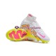 Rosa Amarelo Branco Nike Air Zoom Mercurial Superfly IX Elite FG Chuteiras de futebol