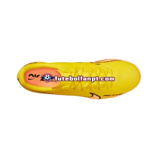 Rosa Amarelo Nike Air Zoom Mercurial Vapor XV Academy IC Halle Lucent Chuteiras de futebol