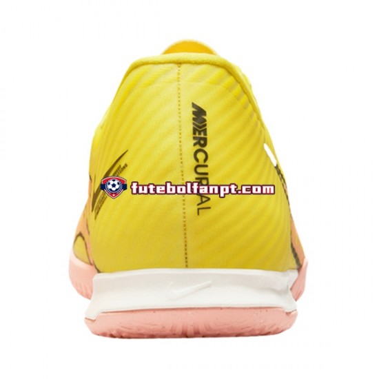 Rosa Amarelo Nike Air Zoom Mercurial Vapor XV Academy IC Halle Lucent Chuteiras de futebol