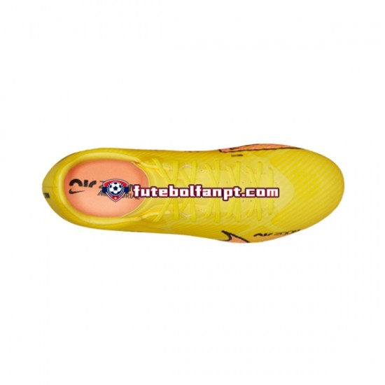 Rosa Amarelo Nike Air Zoom Mercurial Vapor XV Academy SG Pro AC Lucent Chuteiras de futebol
