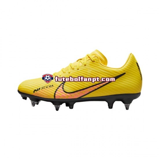Rosa Amarelo Nike Air Zoom Mercurial Vapor XV Academy SG Pro AC Lucent Chuteiras de futebol