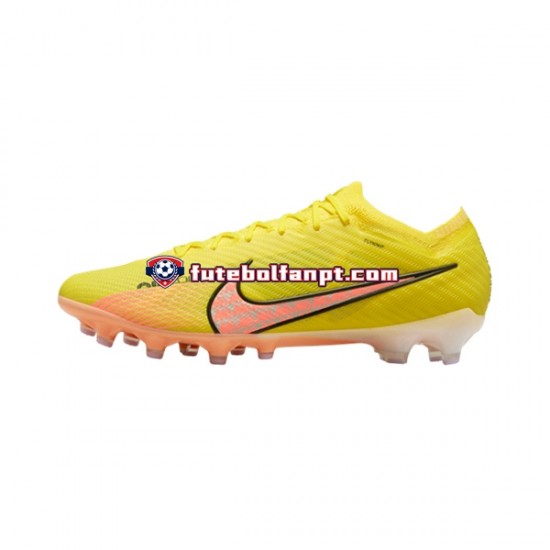 Rosa Amarelo Nike Air Zoom Mercurial Vapor XV Elite AG Pro Lucent Chuteiras de futebol