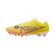 Rosa Amarelo Nike Air Zoom Mercurial Vapor XV Elite AG Pro Lucent Chuteiras de futebol