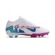 Roxo Rosa Branco Nike Air Zoom Mercurial Vapor XV Elite AG Chuteiras de futebol