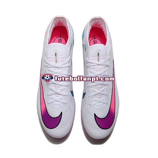 Roxo Rosa Branco Nike Air Zoom Mercurial Vapor XV Elite AG Chuteiras de futebol