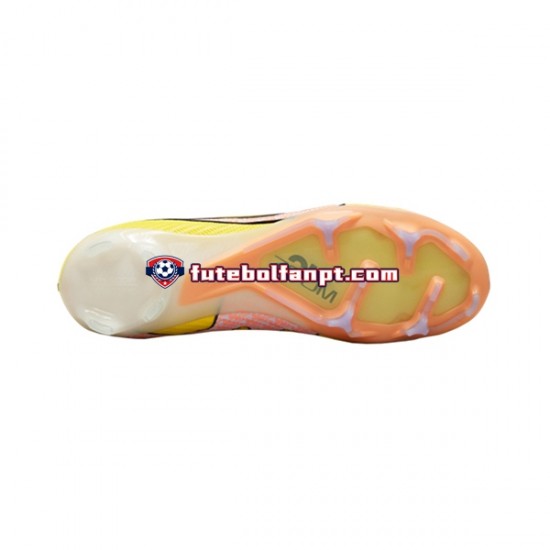 Rosa Amarelo Nike Air Zoom Mercurial Vapor XV Elite FG Lucent Chuteiras de futebol