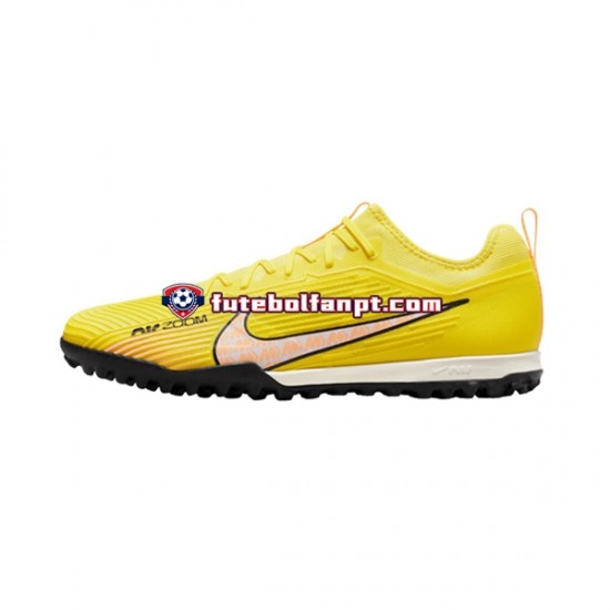 Rosa Amarelo Nike Air Zoom Mercurial Vapor XV Pro TF Lucent Chuteiras de futebol