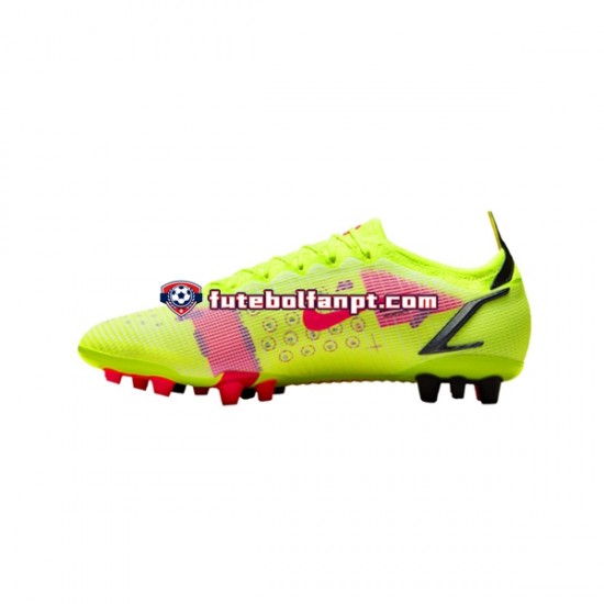 Vermelho Amarelo Nike Mercurial Vapor XIV Motivation Elite AG Chuteiras de futebol