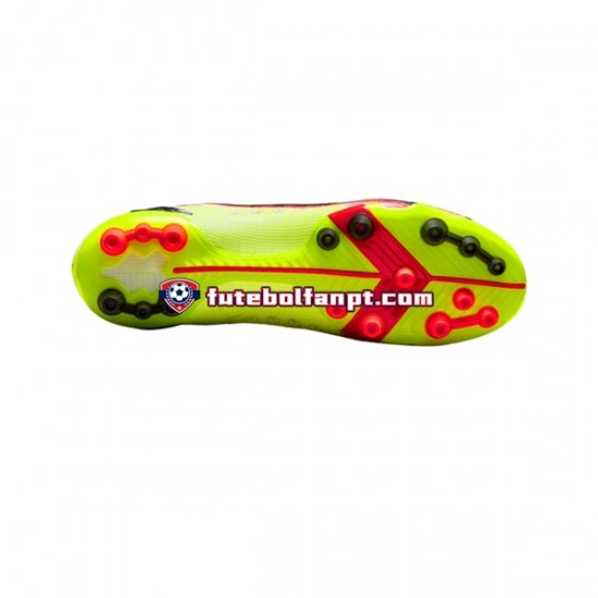 Vermelho Amarelo Nike Mercurial Vapor XIV Motivation Elite AG Chuteiras de futebol