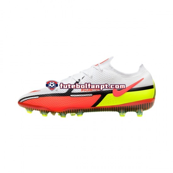 Vermelho Amarelo Branco Nike Phantom GT2 Motivation Elite AG Pro Chuteiras de futebol