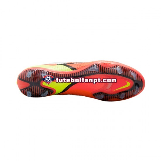 Vermelho Amarelo Branco Nike Phantom GT2 Motivation Elite DF FG Chuteiras de futebol