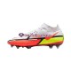 Vermelho Amarelo Branco Nike Phantom GT2 Motivation Elite DF FG Chuteiras de futebol