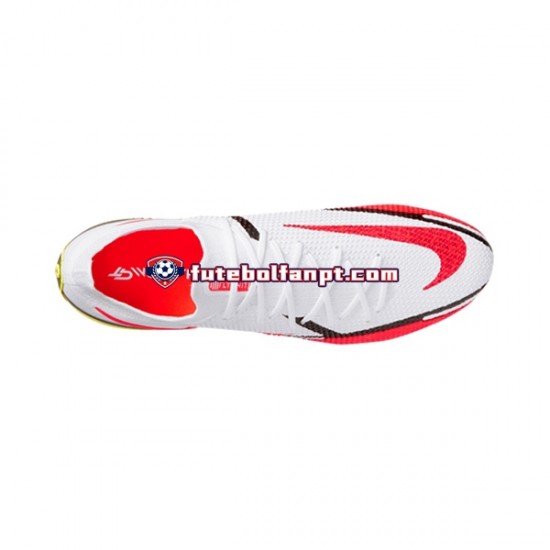 Vermelho Amarelo Branco Nike Phantom GT2 Motivation Elite FG Chuteiras de futebol