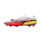 Vermelho Amarelo Branco Nike Phantom GT2 Motivation Elite FG Chuteiras de futebol