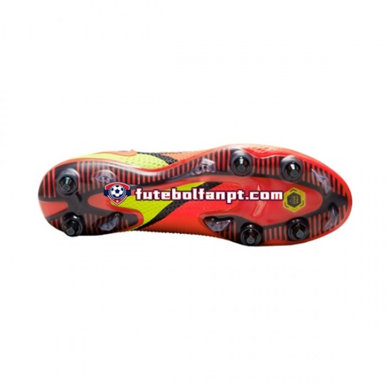 Vermelho Amarelo Branco Nike Phantom GT2 Motivation Elite SG Pro AC Chuteiras de futebol