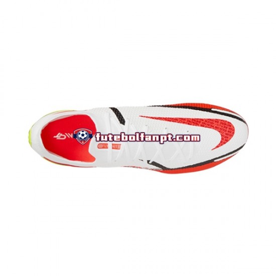 Vermelho Amarelo Branco Nike Phantom GT2 Motivation Elite SG Pro AC Chuteiras de futebol