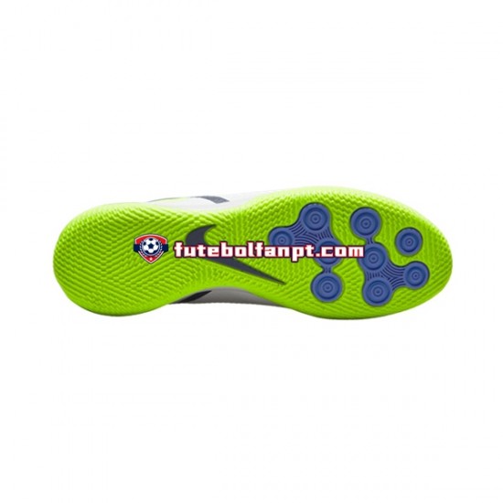 Cinza Azul Amarelo Nike Phantom GT2 Recharge Academy IC Halle Chuteiras de futebol