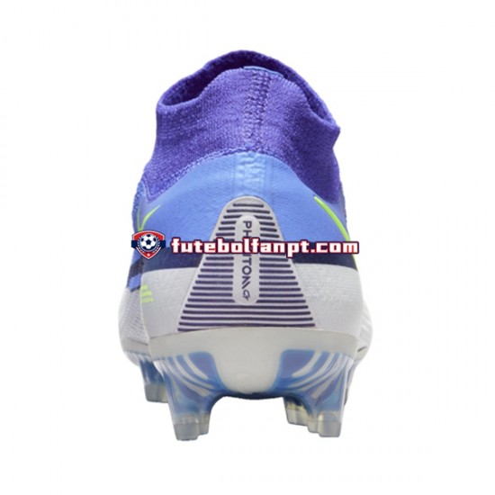Cinza Azul Amarelo Nike Phantom GT2 Recharge Elite DF FG Chuteiras de futebol