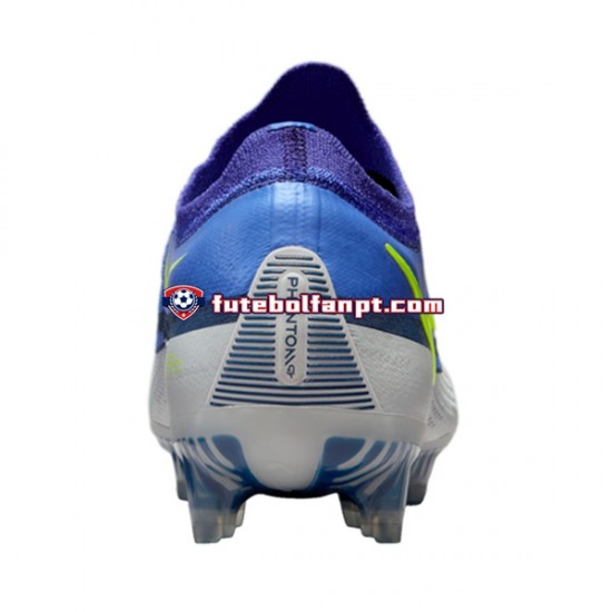Cinza Azul Amarelo Nike Phantom GT2 Recharge Elite FG Chuteiras de futebol