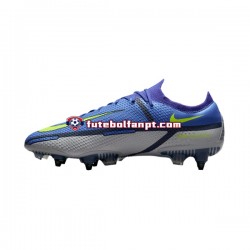 Cinza Azul Amarelo Nike Phantom GT2 Recharge Elite SG Pro AC Chuteiras de futebol
