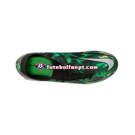Cinza Verde Preto Nike Phantom GT2 Shockwave Academy DF IC Halle Chuteiras de futebol