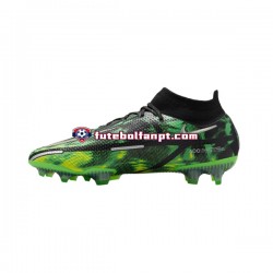 Cinza Verde Preto Nike Phantom GT2 Shockwave Elite DF FG Chuteiras de futebol