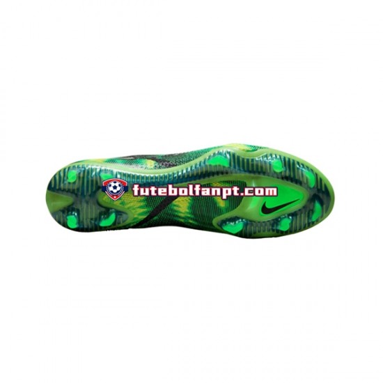 Cinza Verde Preto Nike Phantom GT2 Shockwave Elite FG Chuteiras de futebol