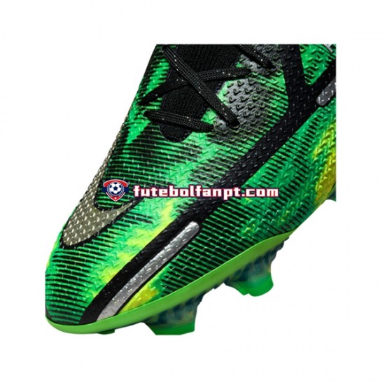 Cinza Verde Preto Nike Phantom GT2 Shockwave Elite FG Chuteiras de futebol