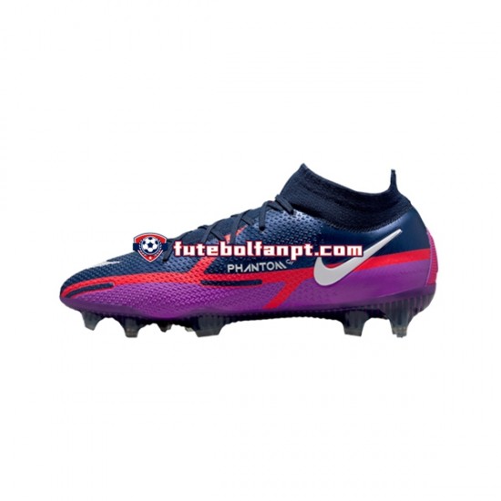 Roxo Vermelho Azul Nike Phantom GT2 UV Elite DF FG Chuteiras de futebol