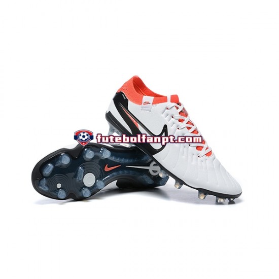 Laranja Branco Preto Nike Tiempo Legend 10 Elite FG Chuteiras de futebol