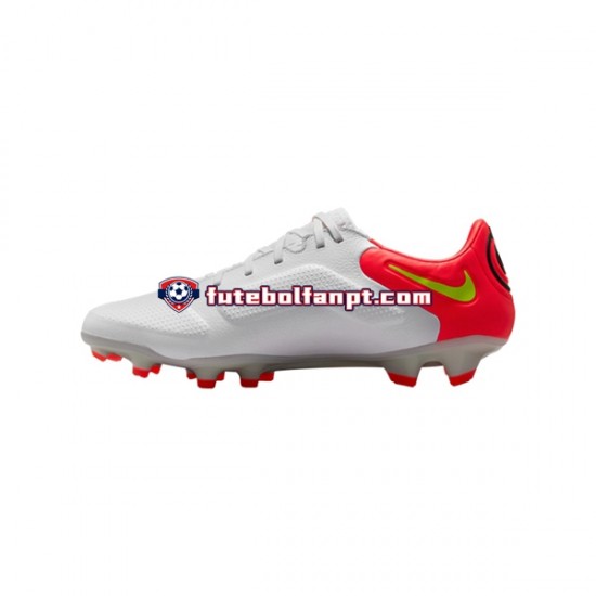 Vermelho Amarelo Branco Nike Tiempo Legend IX Motivation Pro FG Chuteiras de futebol