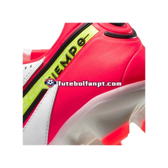 Vermelho Amarelo Branco Nike Tiempo Legend IX Motivation Pro FG Chuteiras de futebol