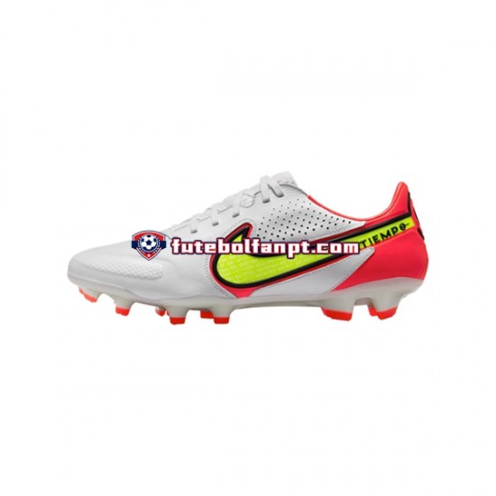 Vermelho Amarelo Branco Nike Tiempo Legend IX Motivation Pro FG Chuteiras de futebol