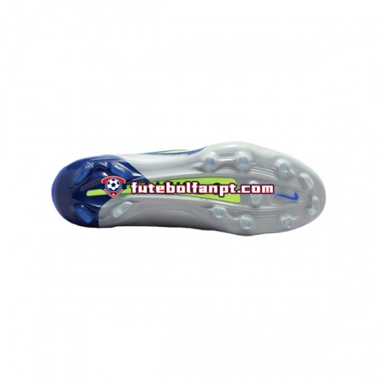 Cinza Azul Amarelo Branco Nike Tiempo Legend IX Recharge Elite FG Chuteiras de futebol