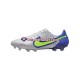 Cinza Azul Amarelo Branco Nike Tiempo Legend IX Recharge Elite FG Chuteiras de futebol