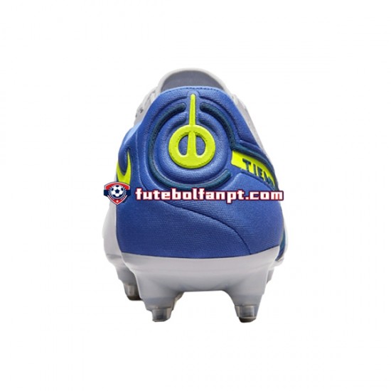 Cinza Azul Amarelo Nike Tiempo Legend IX Recharge Elite SG Pro AC Chuteiras de futebol