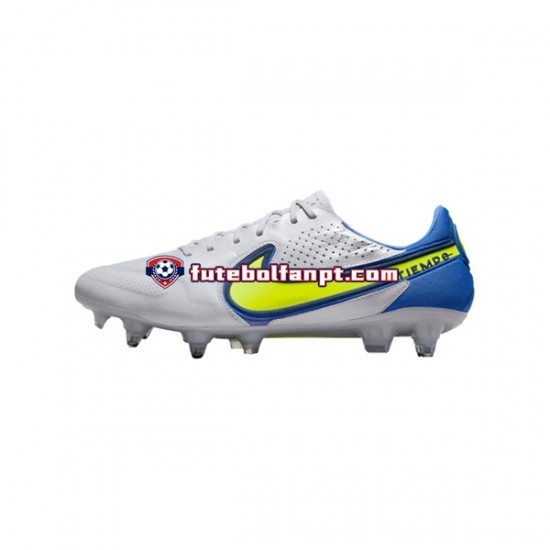 Cinza Azul Amarelo Nike Tiempo Legend IX Recharge Elite SG Pro AC Chuteiras de futebol