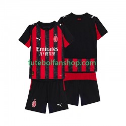 Camisola Principal AC Milan Época 2025/2026 Manga Curta ,Criança