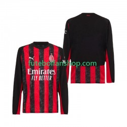 Camisola Principal AC Milan Época 2025/2026 Manga Comprida ,Homem