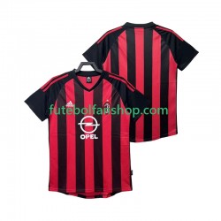 Camisola Principal AC Milan Retro 2002 2003 Manga Curta ,Homem