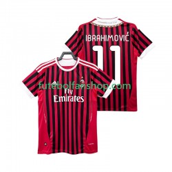 Camisola Principal AC Milan Zlatan IBRAHIMOVIC 11 Retro 2011 2012 Manga Curta ,Homem