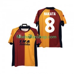 Camisola Principal AS Roma AKATA 8 Retro 2000-2001 Manga Curta ,Homem