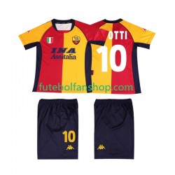Camisola Principal AS Roma TOTTI 10 Retro 2001 Manga Curta ,Criança