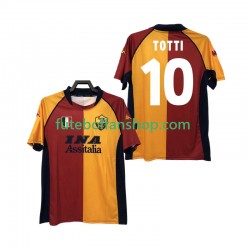 Camisola Principal AS Roma Totti 10 Retro 2000-2001 Manga Curta ,Homem