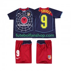 Camisola Alternativo Atlético Madrid F TORRES 9 Retro 2004 2005 Manga Curta ,Criança