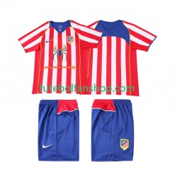 Camisola Principal Atlético Madrid Retro 2004 2005 Manga Curta ,Criança