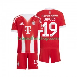 Camisola Principal Bayern de Munique Alphonso Davies 19 Época 2025/2026 Manga Curta ,Criança